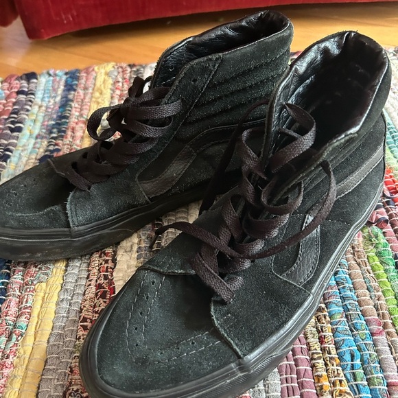 Vans Black Suede High-Top Sneakers men’s 7 women’s 8.5 - Picture 13 of 16